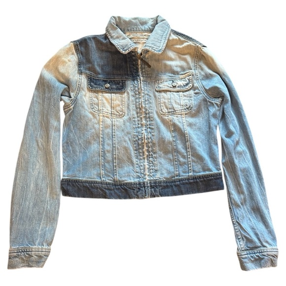 Madison Scotch/ Scotch & Soda Blue Jean Jacket Cropped Classic - Picture 1 of 5